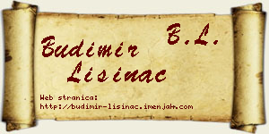 Budimir Lisinac vizit kartica